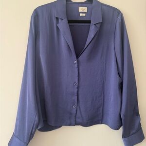 Women's purple button-Up Shirt